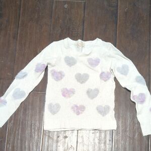 btween Cream and Purple Heart Sweater
